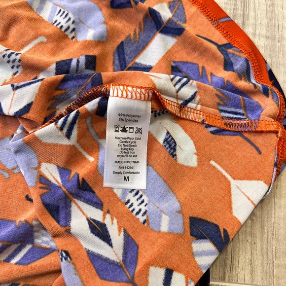 LuLaRoe Women's Maxi Feather Print Multicolor High Waist Skirt Size M - Picture 8 of 9